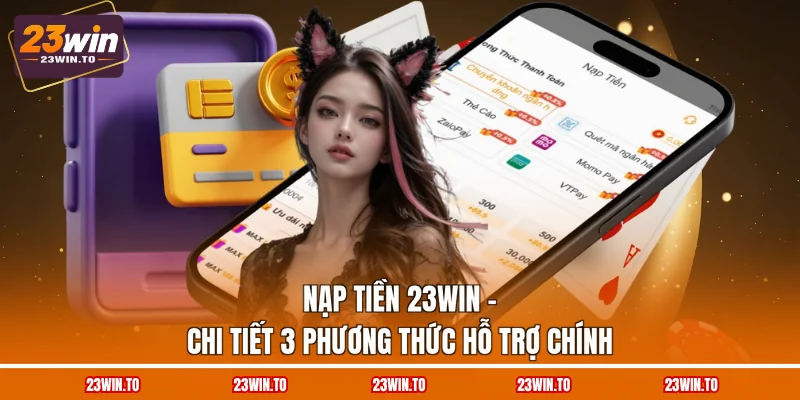 Nạp Tiền 23WIN - Chi Tiết 3 Phương Thức Hỗ Trợ Chính - Slotrova88